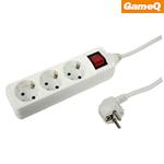 HQ, Stekkerdoos 3-Voudige Power Strip Met Schakelaar 1,5M (Wit)