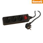 HQ, Stekkerdoos 3-Voudige Power Strip Met Schakelaar 1,5M (Zwart)